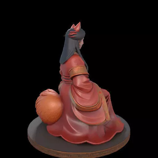 2154  Fox Spirit Woman in Pu Song Ling Style  magic 3D print model_15