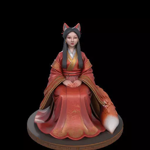 2154  Fox Spirit Woman in Pu Song Ling Style  magic 3D print model_34