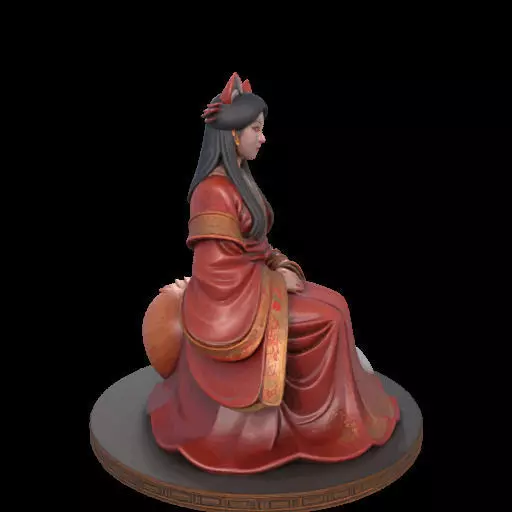 2154  Fox Spirit Woman in Pu Song Ling Style  magic 3D print model_12