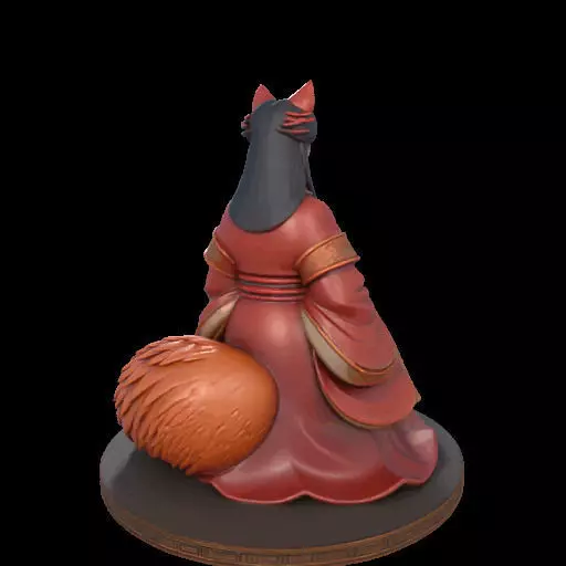 2154  Fox Spirit Woman in Pu Song Ling Style  magic 3D print model_19