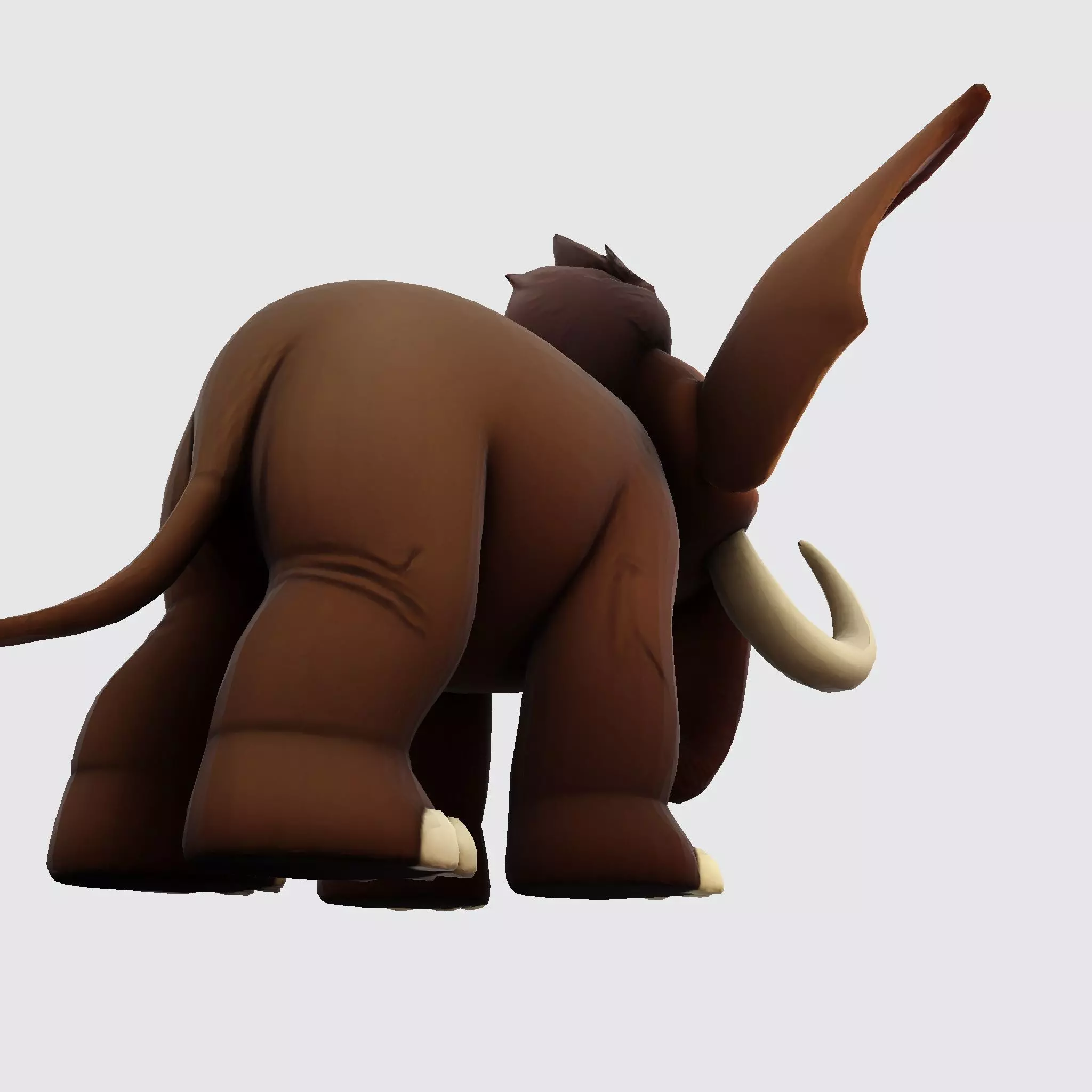 Mini Mammoth Cute Cartoon 3D Model for Animation Print 3D model_7