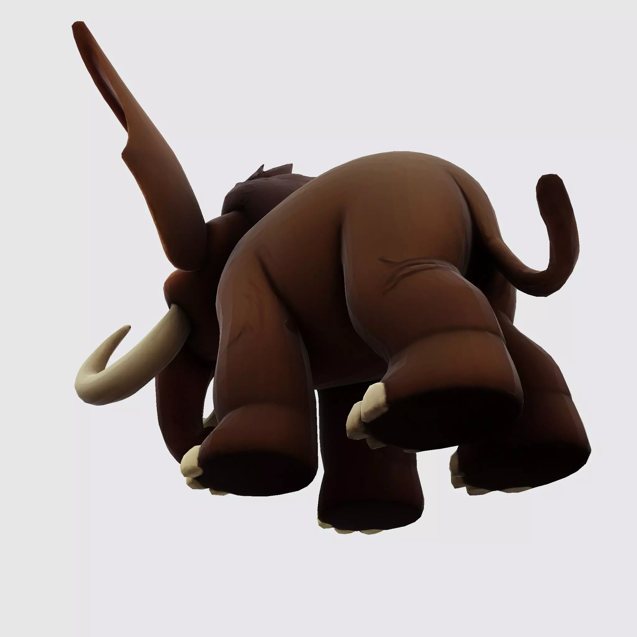 Mini Mammoth Cute Cartoon 3D Model for Animation Print 3D model_8