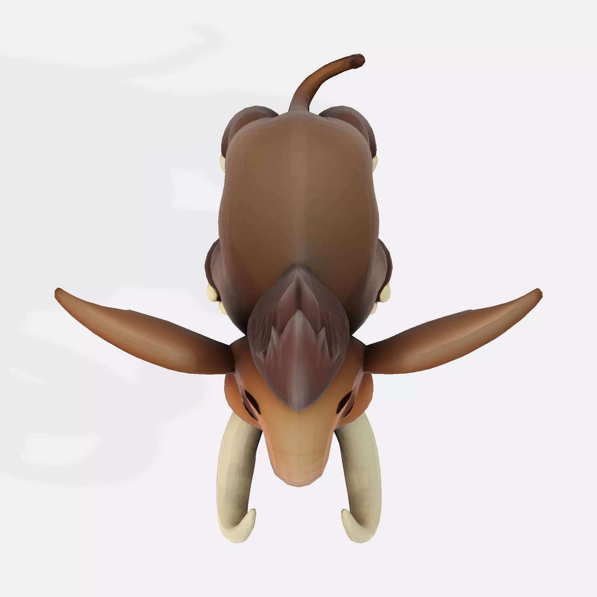 Mini Mammoth Cute Cartoon 3D Model for Animation Print 3D model_13