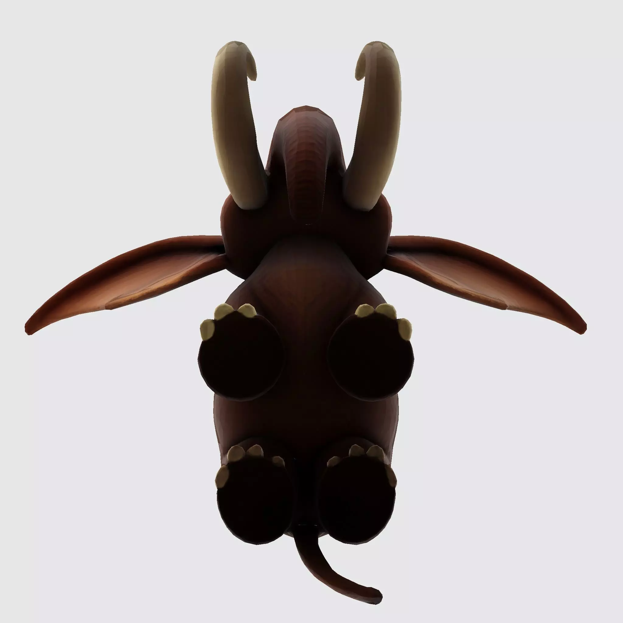 Mini Mammoth Cute Cartoon 3D Model for Animation Print 3D model_15
