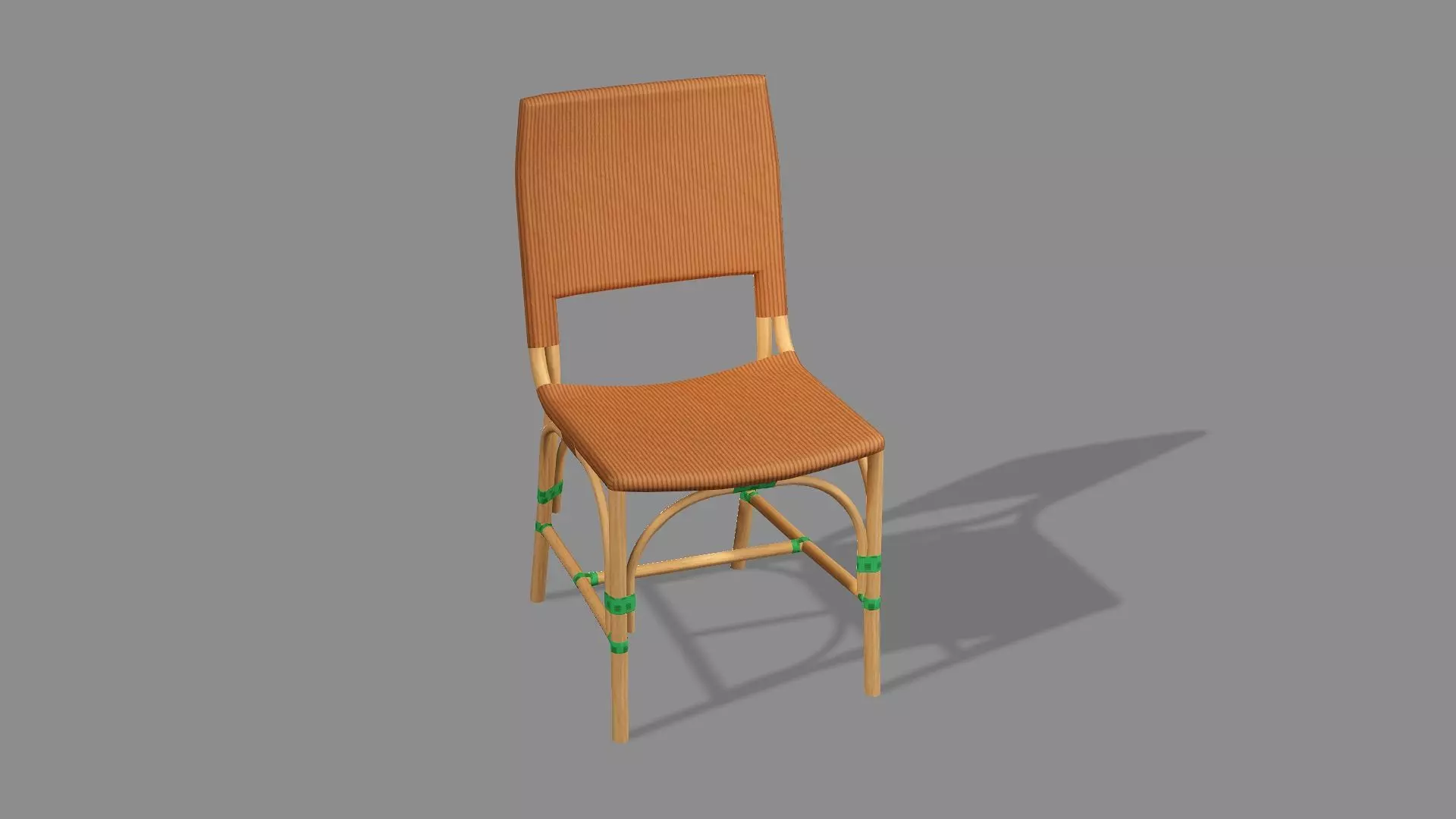 Rattan Exclusive Vintage Style 15 Chair Table Set 3D Model Low-poly 3D model_5