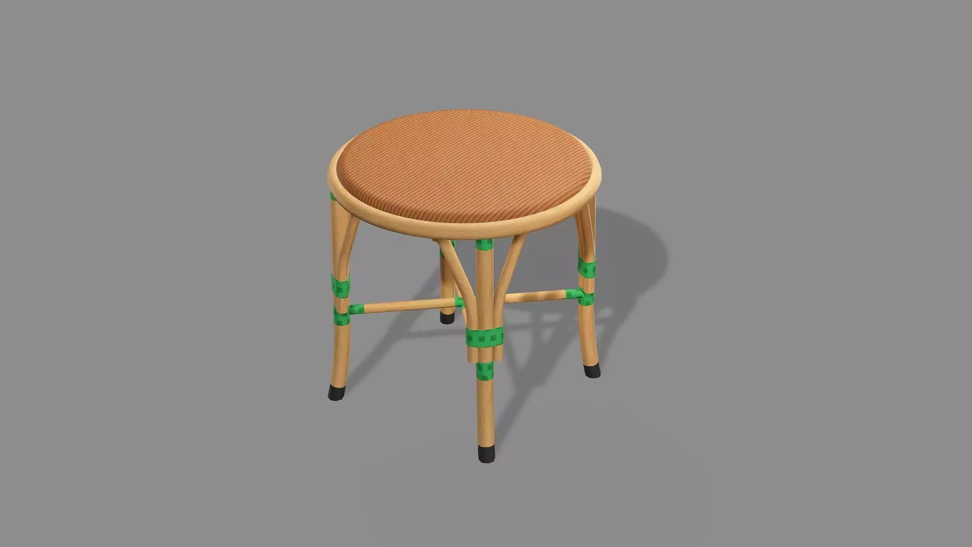 Rattan Exclusive Vintage Style 15 Chair Table Set 3D Model Low-poly 3D model_4