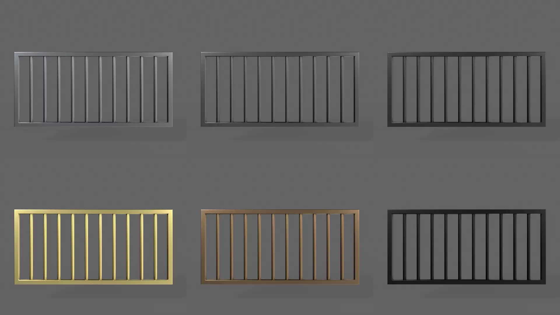 PBR Prison Cell Door Window Cage 3D Model Collection_27