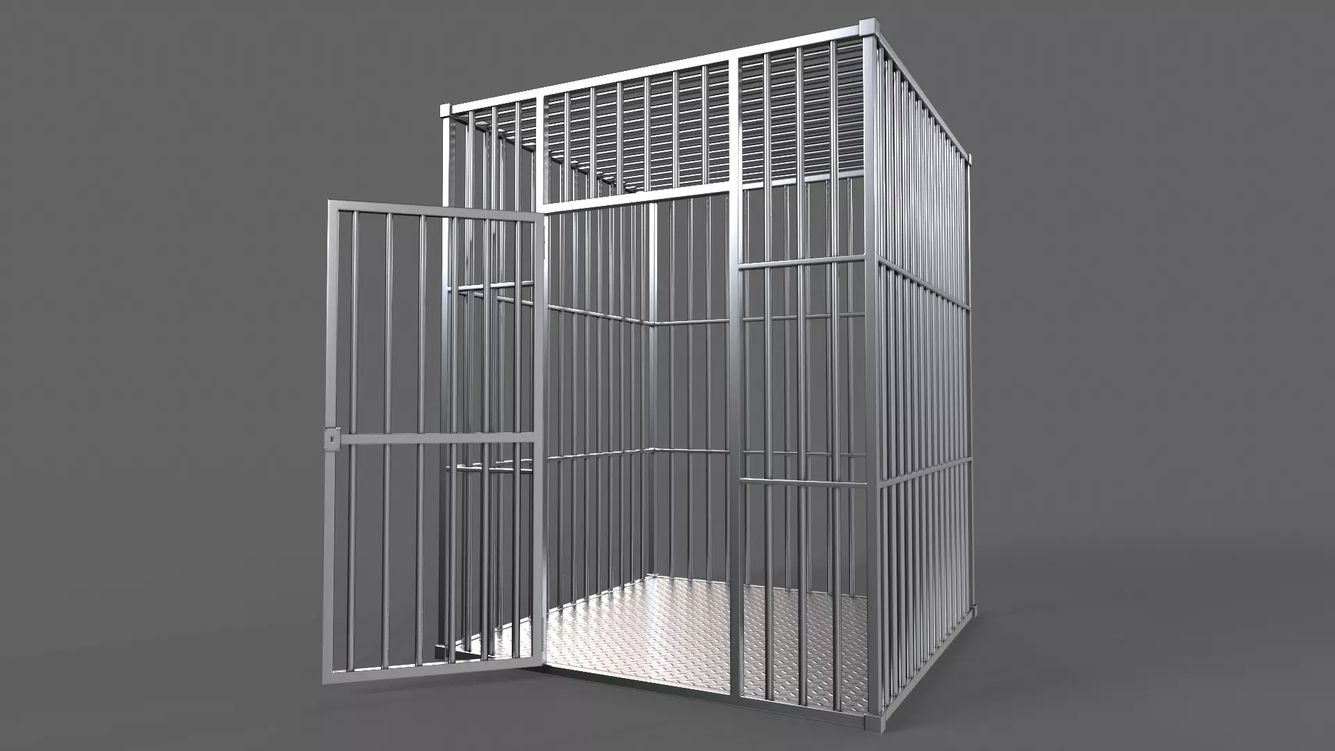 PBR Prison Cell Door Window Cage 3D Model Collection_69