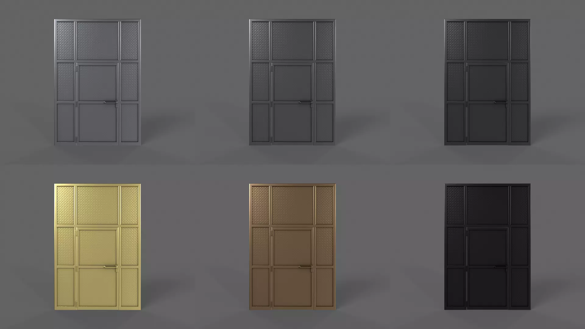 PBR Prison Cell Door Window Cage 3D Model Collection_20