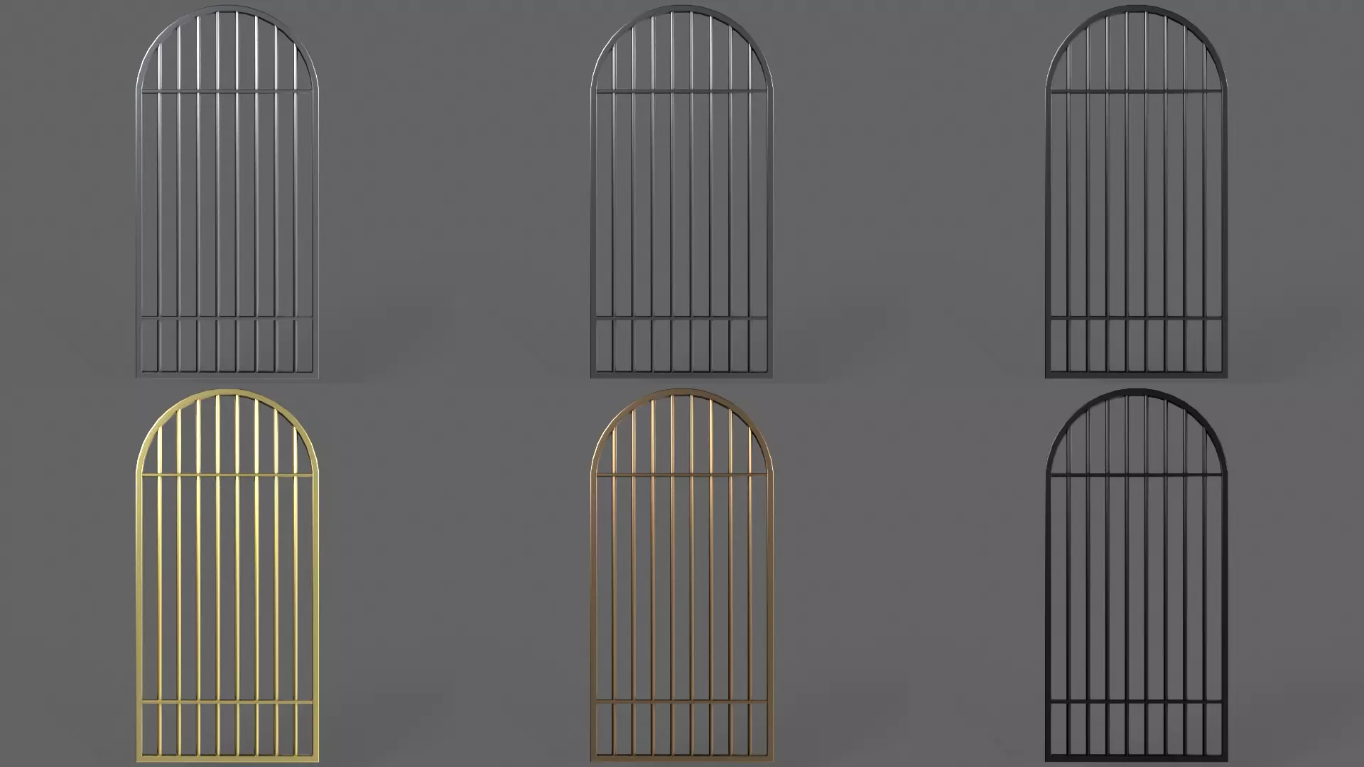 PBR Prison Cell Door Window Cage 3D Model Collection_30