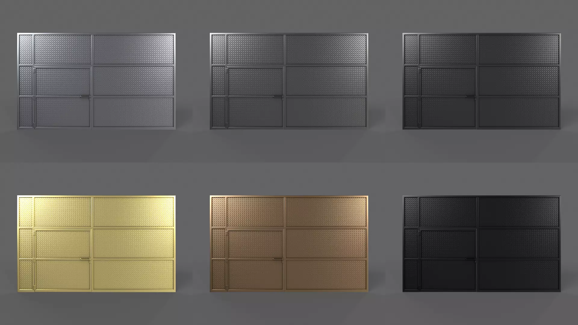 PBR Prison Cell Door Window Cage 3D Model Collection_22