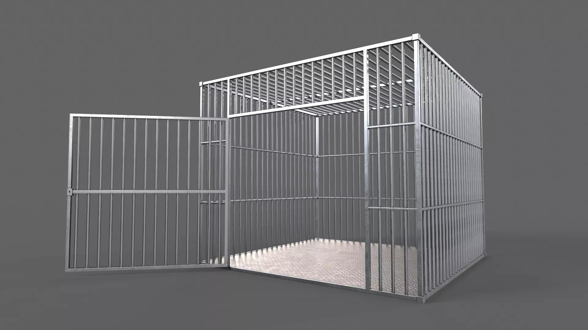 PBR Prison Cell Door Window Cage 3D Model Collection_72