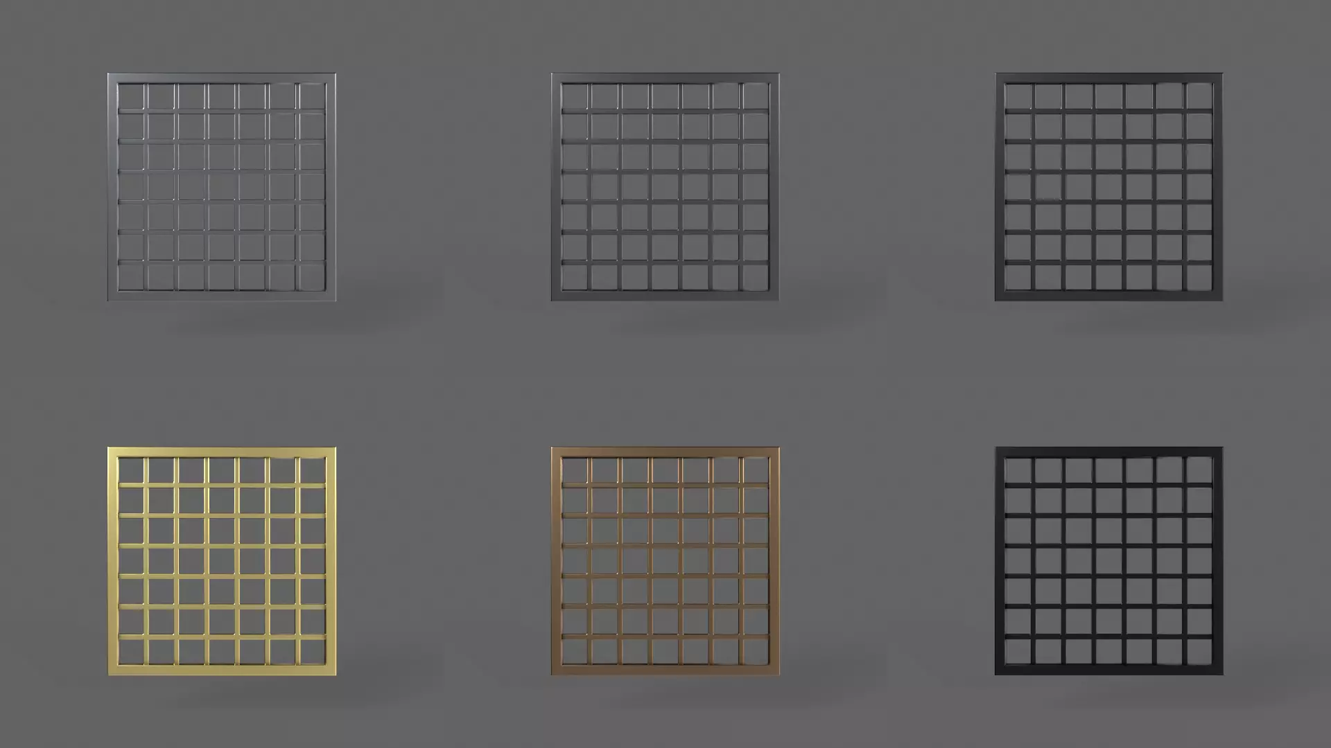 PBR Prison Cell Door Window Cage 3D Model Collection_26