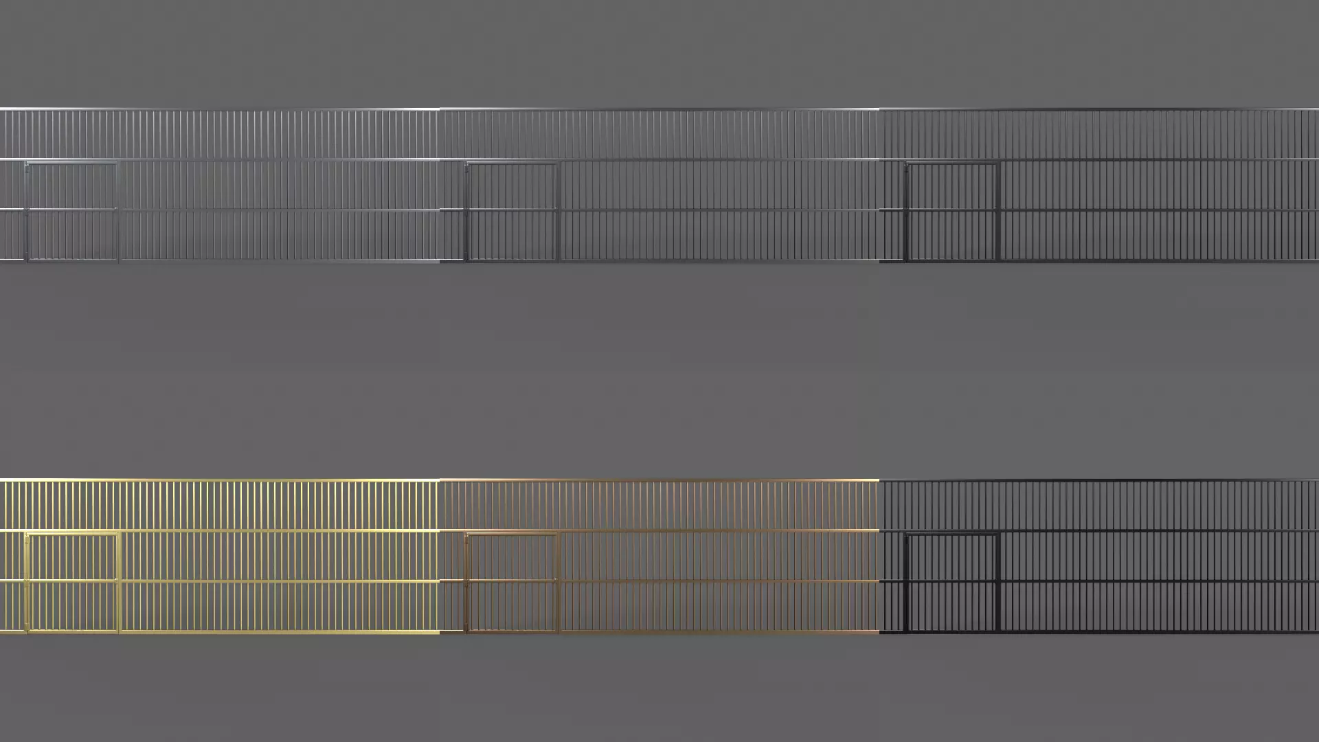 PBR Prison Cell Door Window Cage 3D Model Collection_23