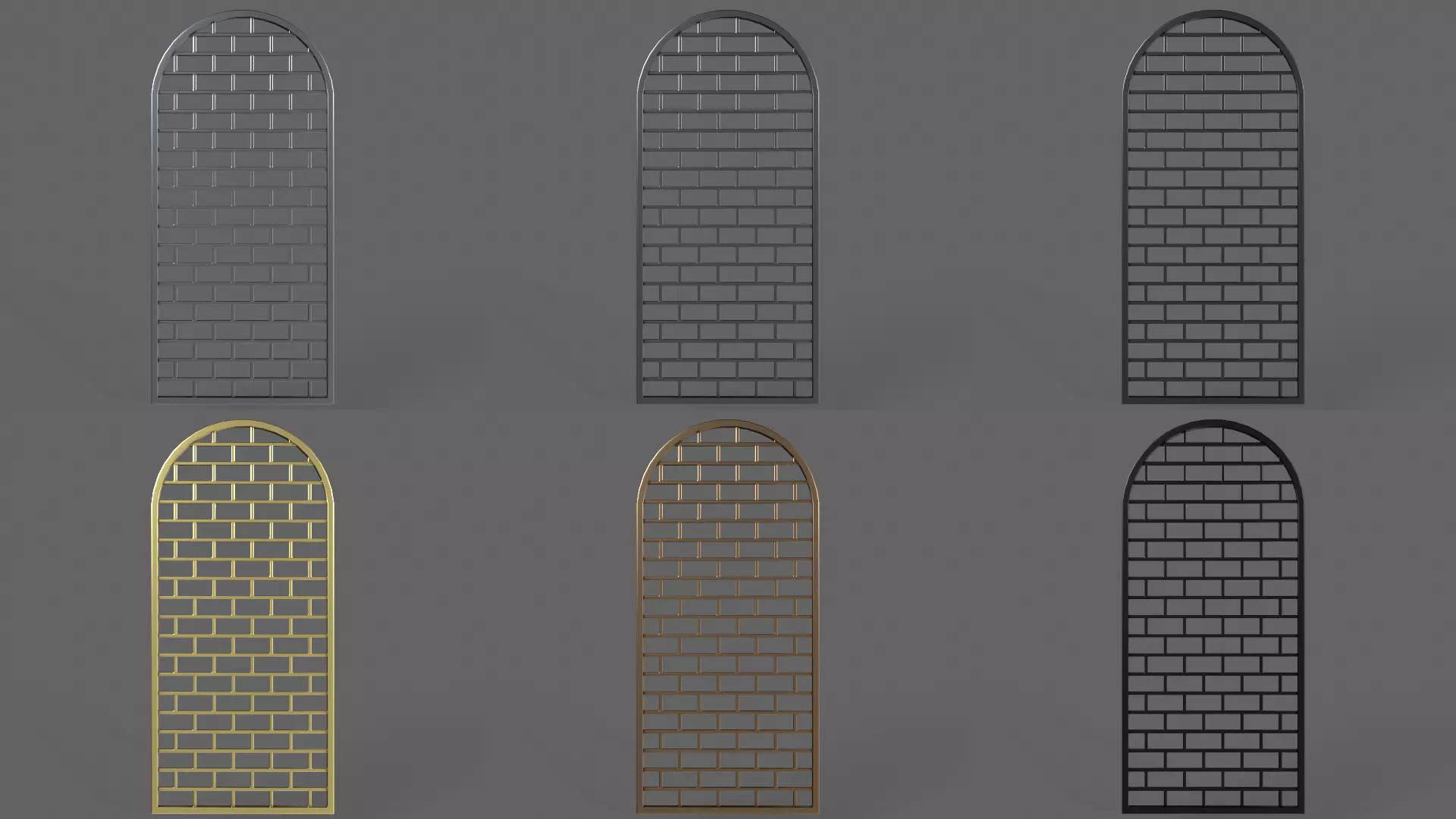 PBR Prison Cell Door Window Cage 3D Model Collection_29