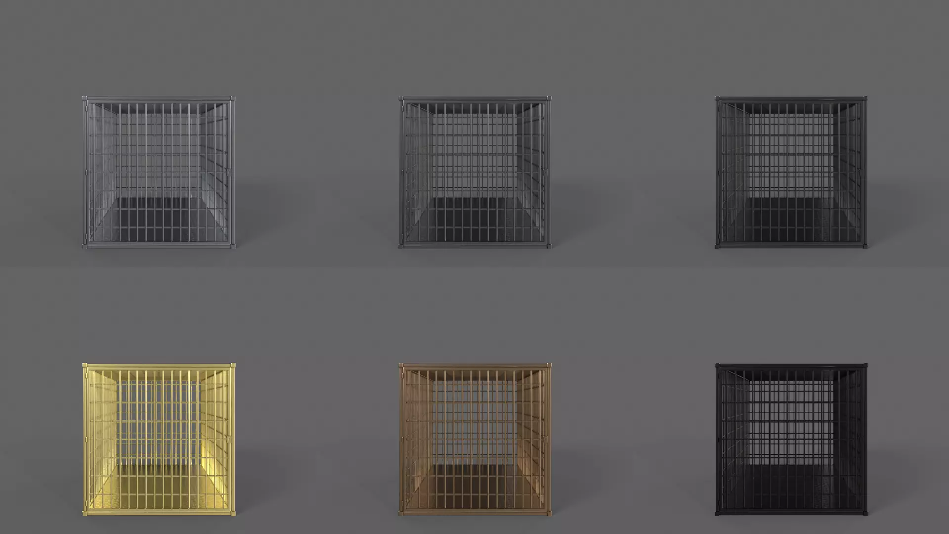 PBR Prison Cell Door Window Cage 3D Model Collection_32