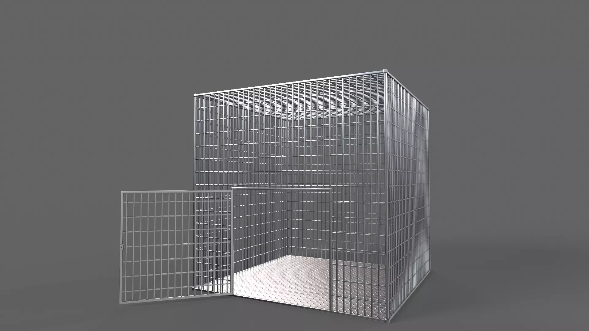 PBR Prison Cell Door Window Cage 3D Model Collection_67