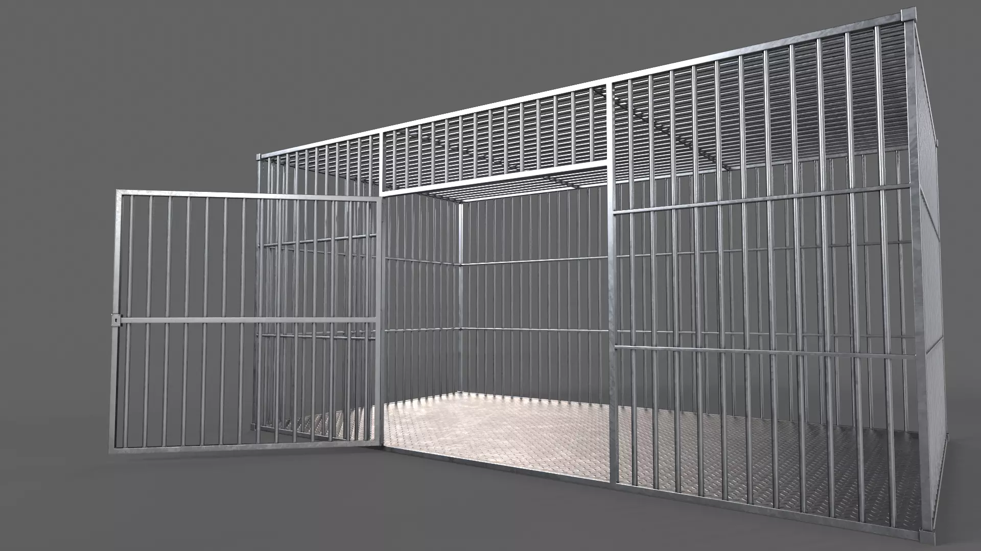 PBR Prison Cell Door Window Cage 3D Model Collection_74