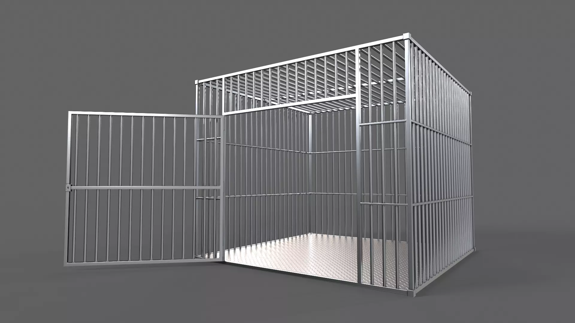 PBR Prison Cell Door Window Cage 3D Model Collection_71