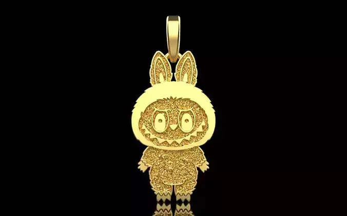 labubu pendant with texture model 1403 3D print model