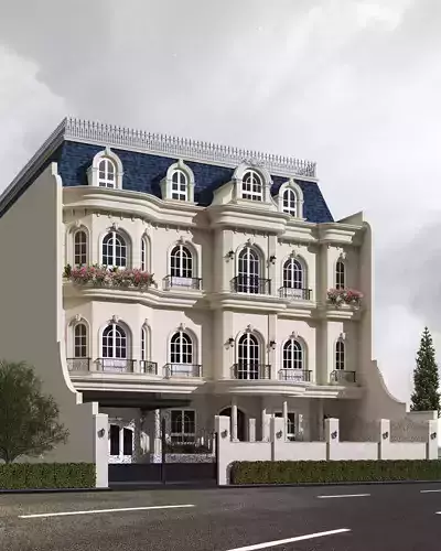 Fasade of Luxury Classic House