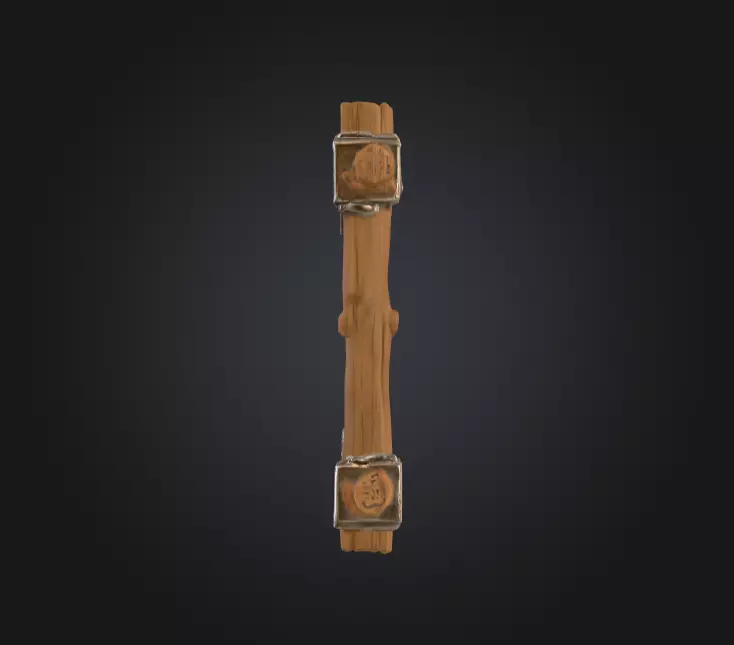 Ancient Explorer Map Frame Low-poly 3D model_0