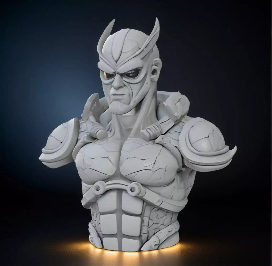 Guyver Head Bust 3D Model - STL Printable Sci-Fi Robot 3D print model_0