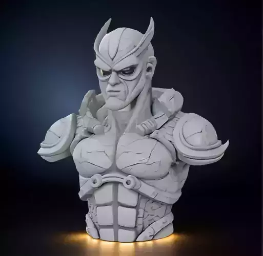 Guyver Head Bust 3D Model - STL Printable Sci-Fi Robot