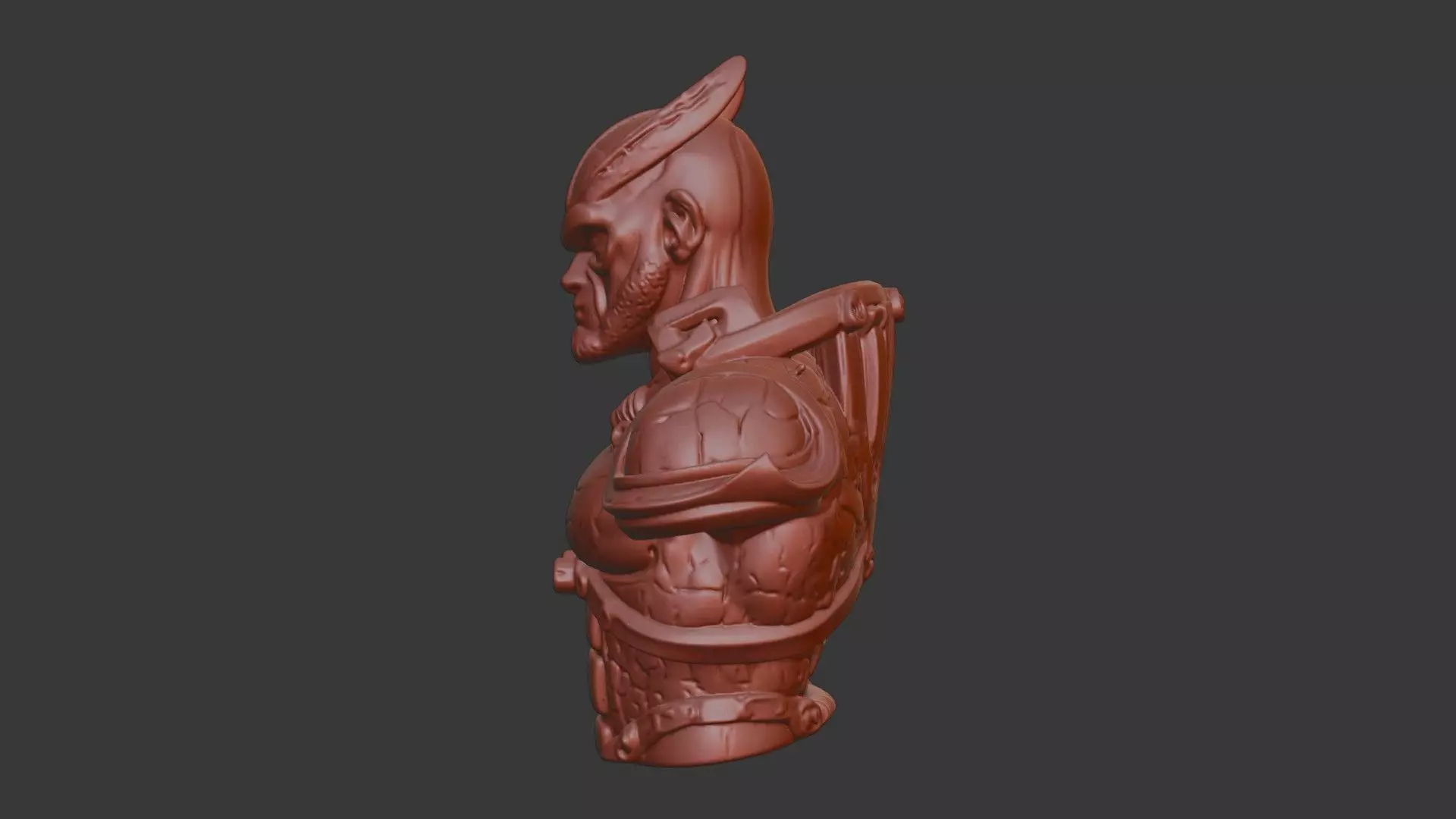Guyver Head Bust 3D Model - STL Printable Sci-Fi Robot 3D print model_3
