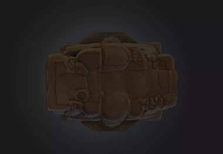 Gothic Stone Arch Door Low-poly 3D model_10