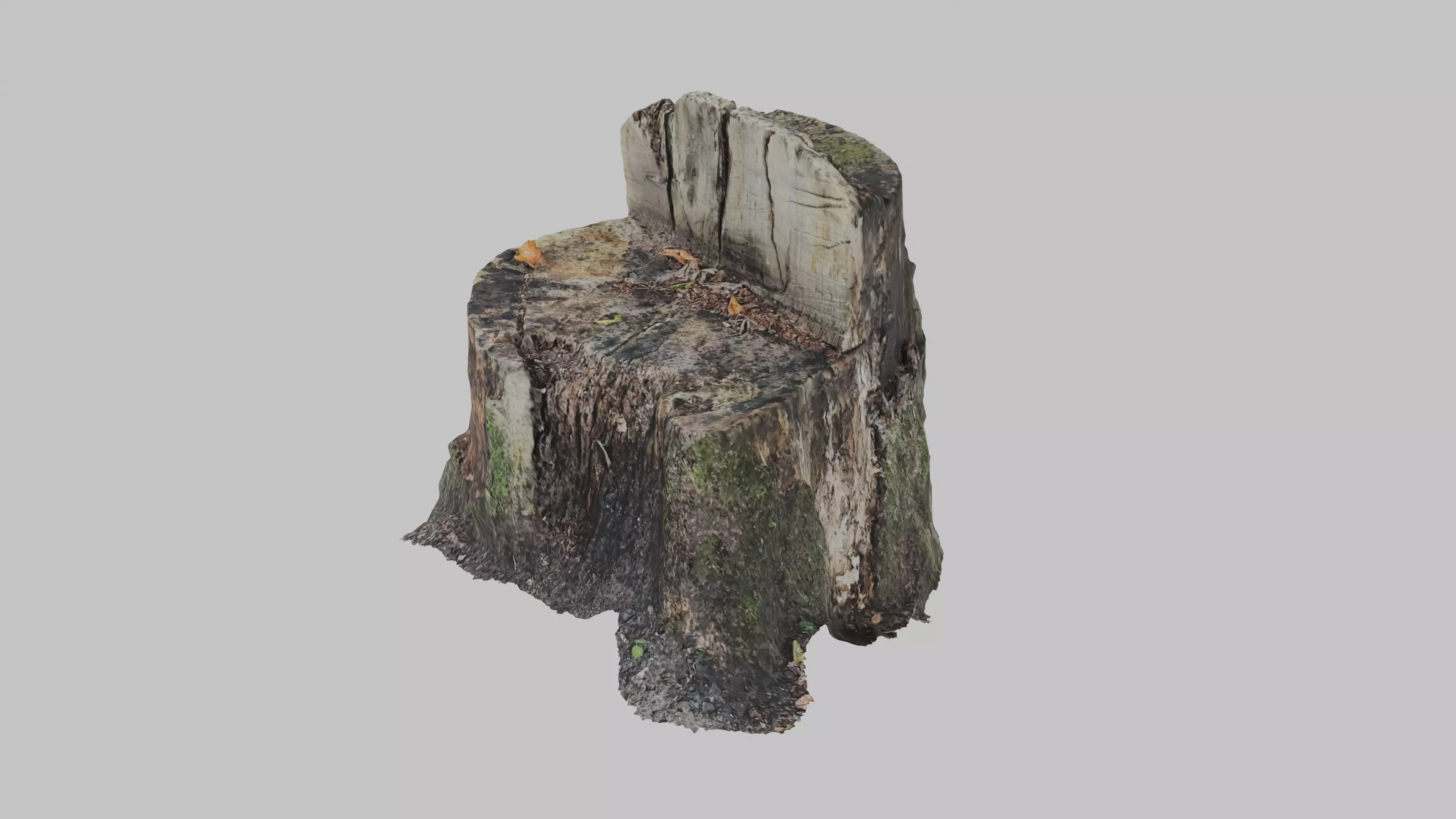 Tree stump Low-poly 3D model