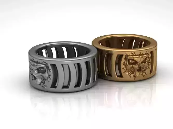 Skull Ring Model  Gothic Jewelry Design Printable 
