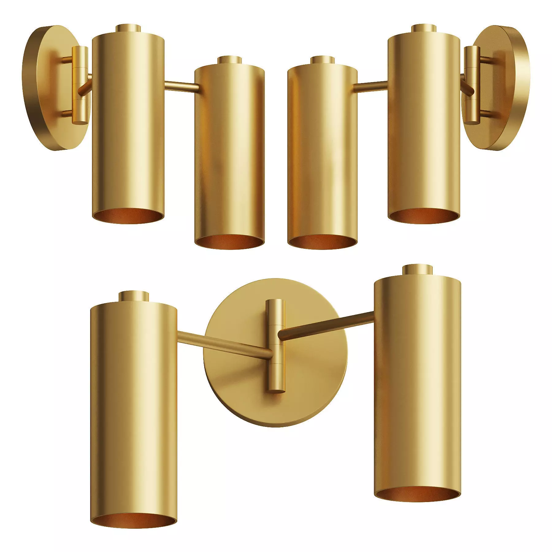 Leila Dual Spotlight Wall Light 3D model