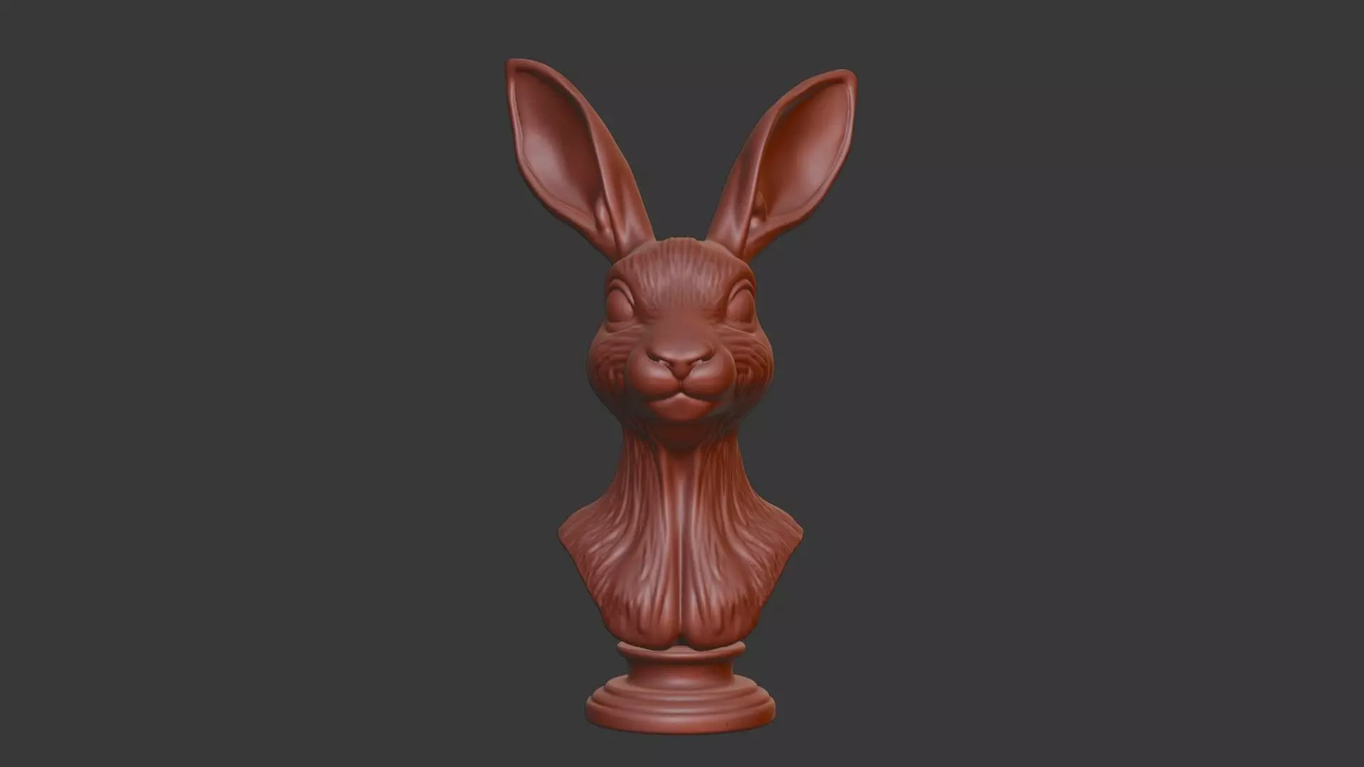 Hare Head Bust 3D Model - STL Printable Wildlife Sculpture 3D print model_2