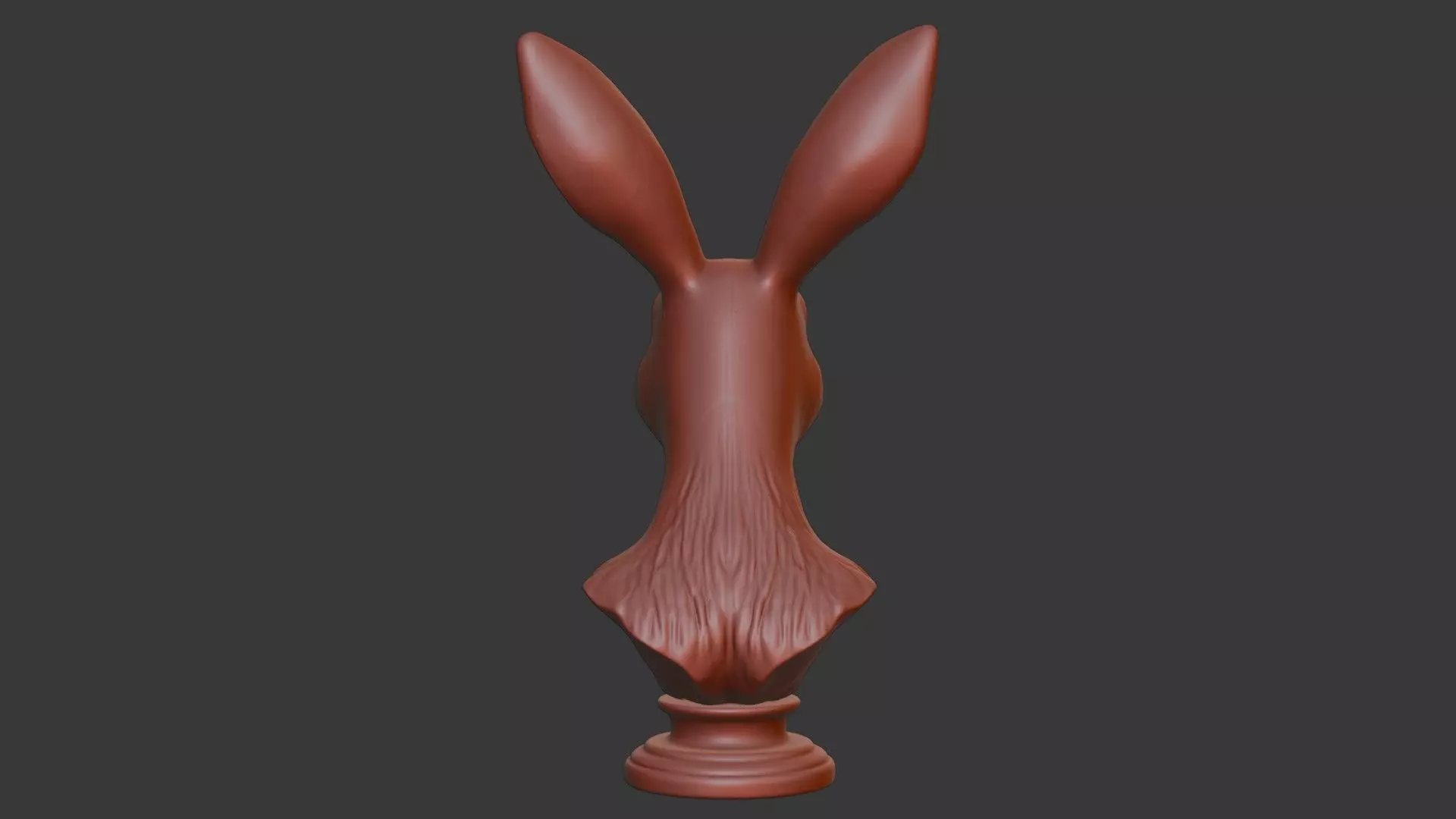 Hare Head Bust 3D Model - STL Printable Wildlife Sculpture 3D print model_5