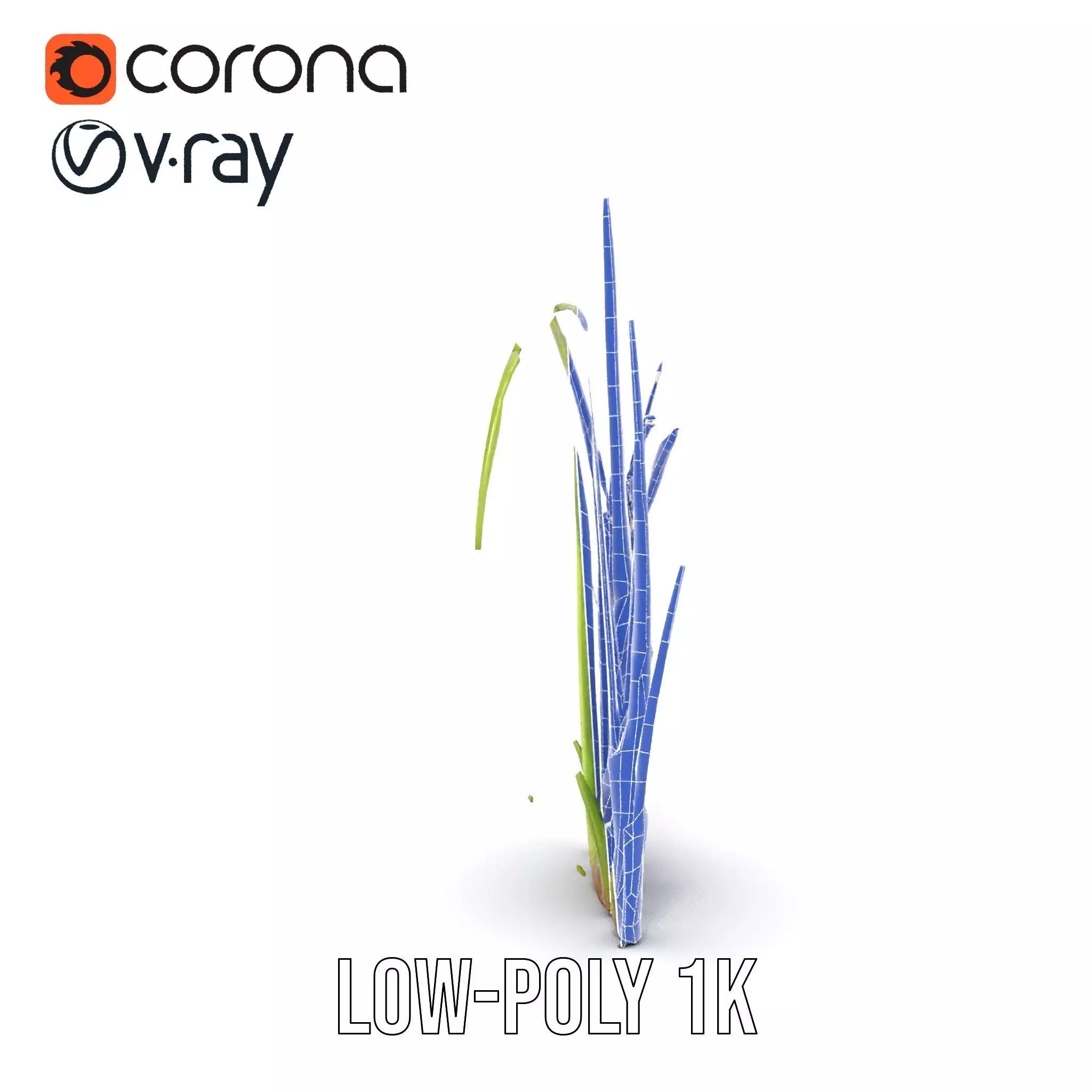 Vibrant Grass Blade model pack Low-poly 3D model_31