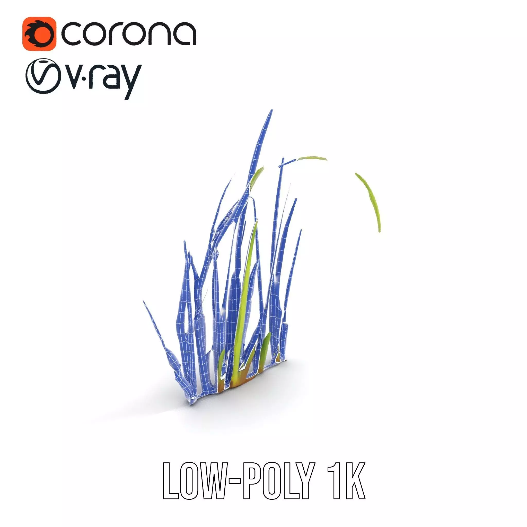 Vibrant Grass Blade model pack Low-poly 3D model_16