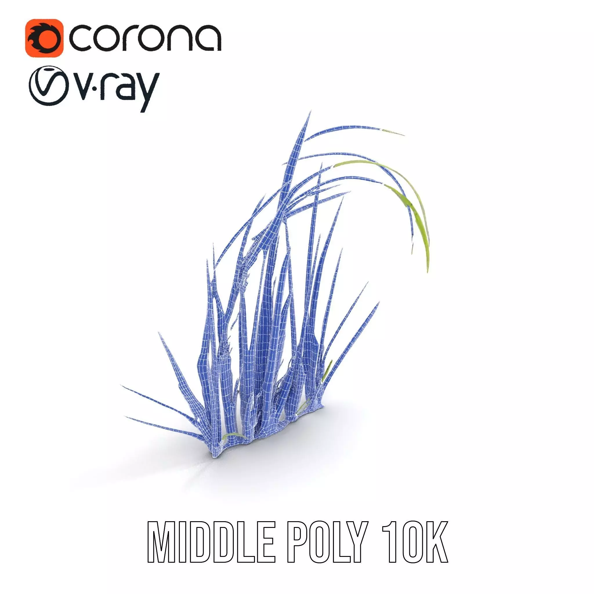 Vibrant Grass Blade model pack Low-poly 3D model_6