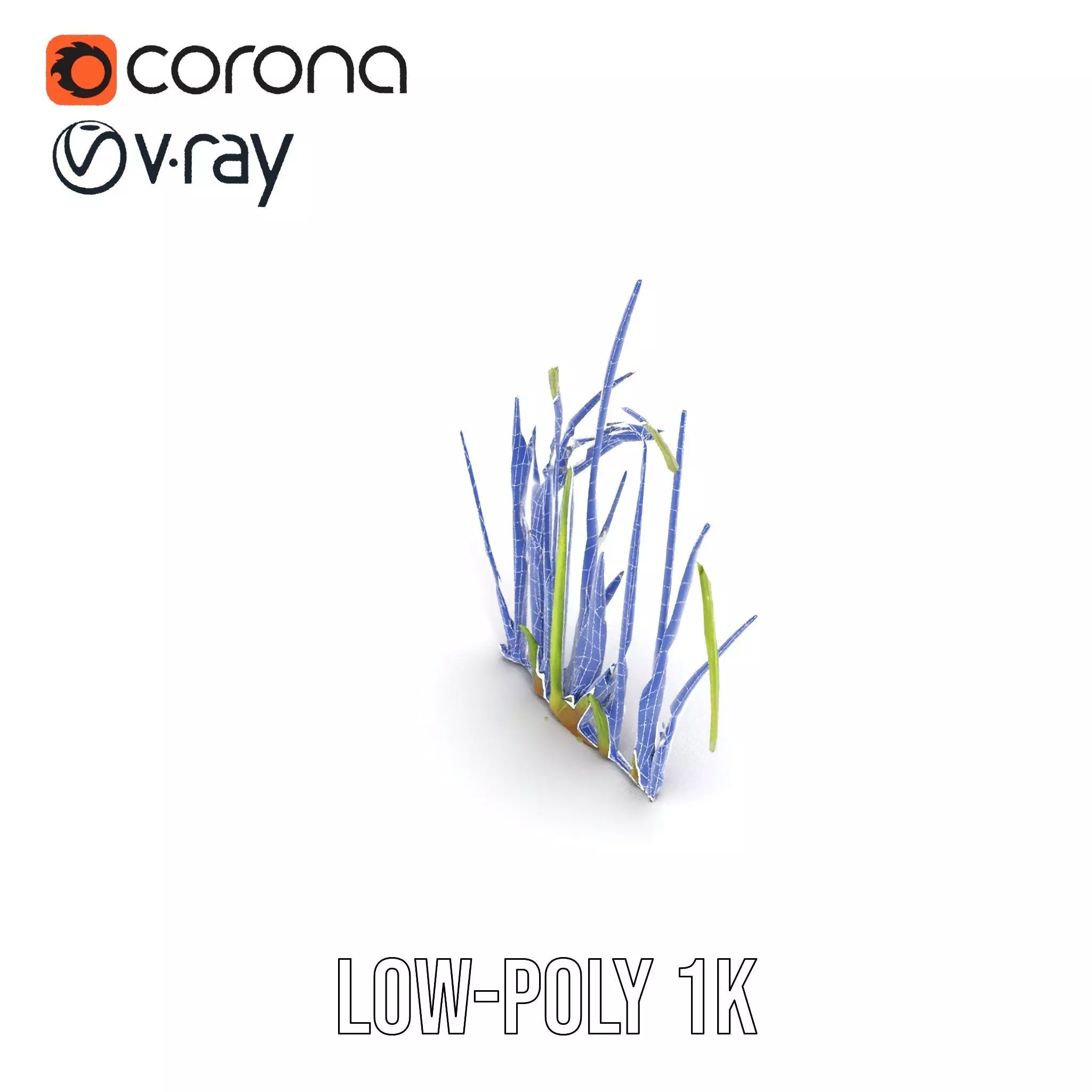 Vibrant Grass Blade model pack Low-poly 3D model_19
