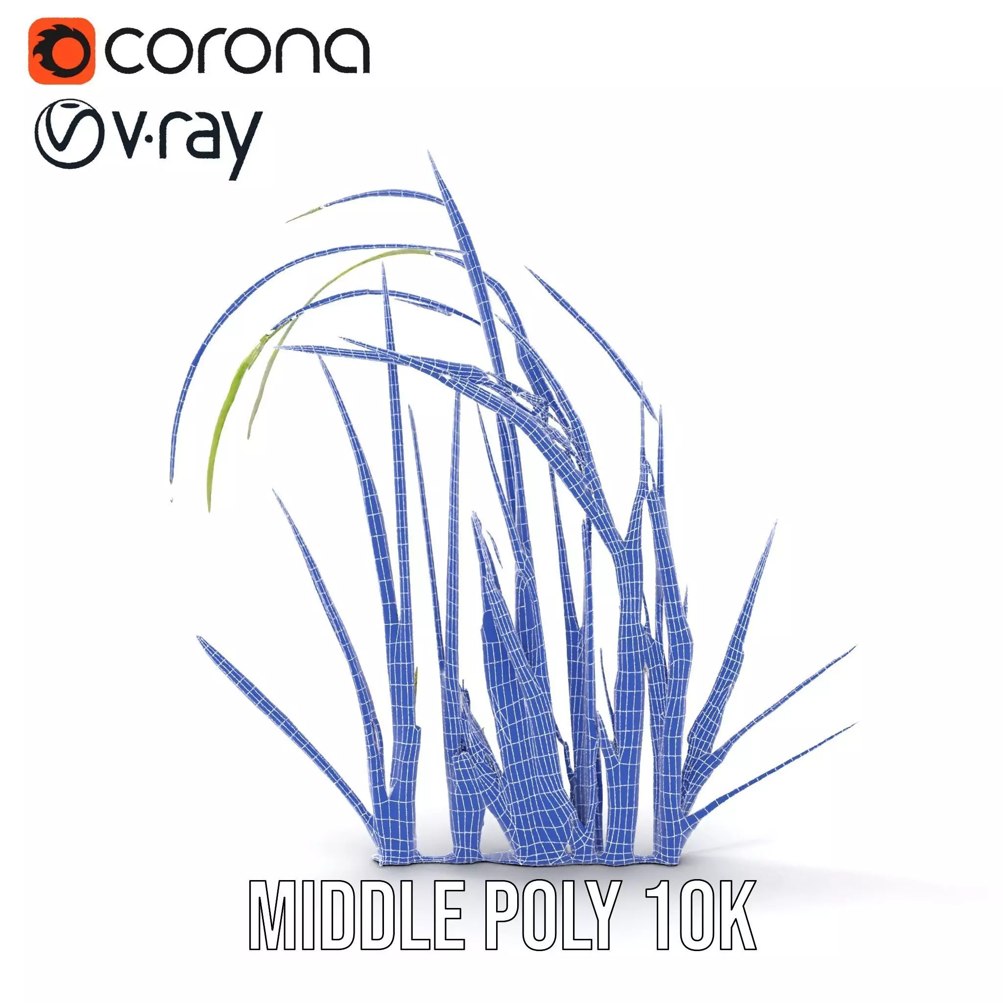 Vibrant Grass Blade model pack Low-poly 3D model_24