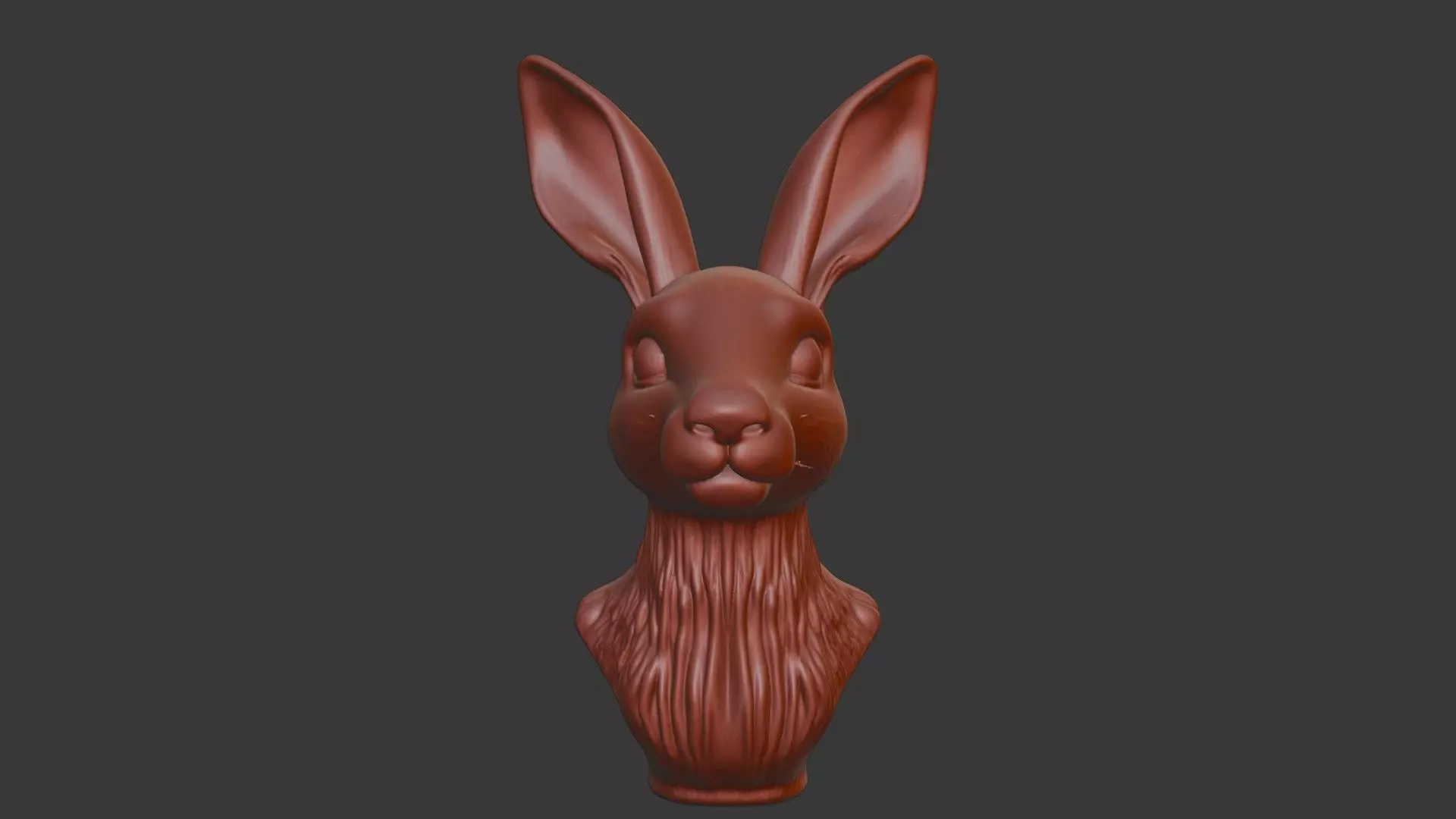Hare Head Bust 3D Model - STL Printable Wildlife Sculpture 3D print model_2