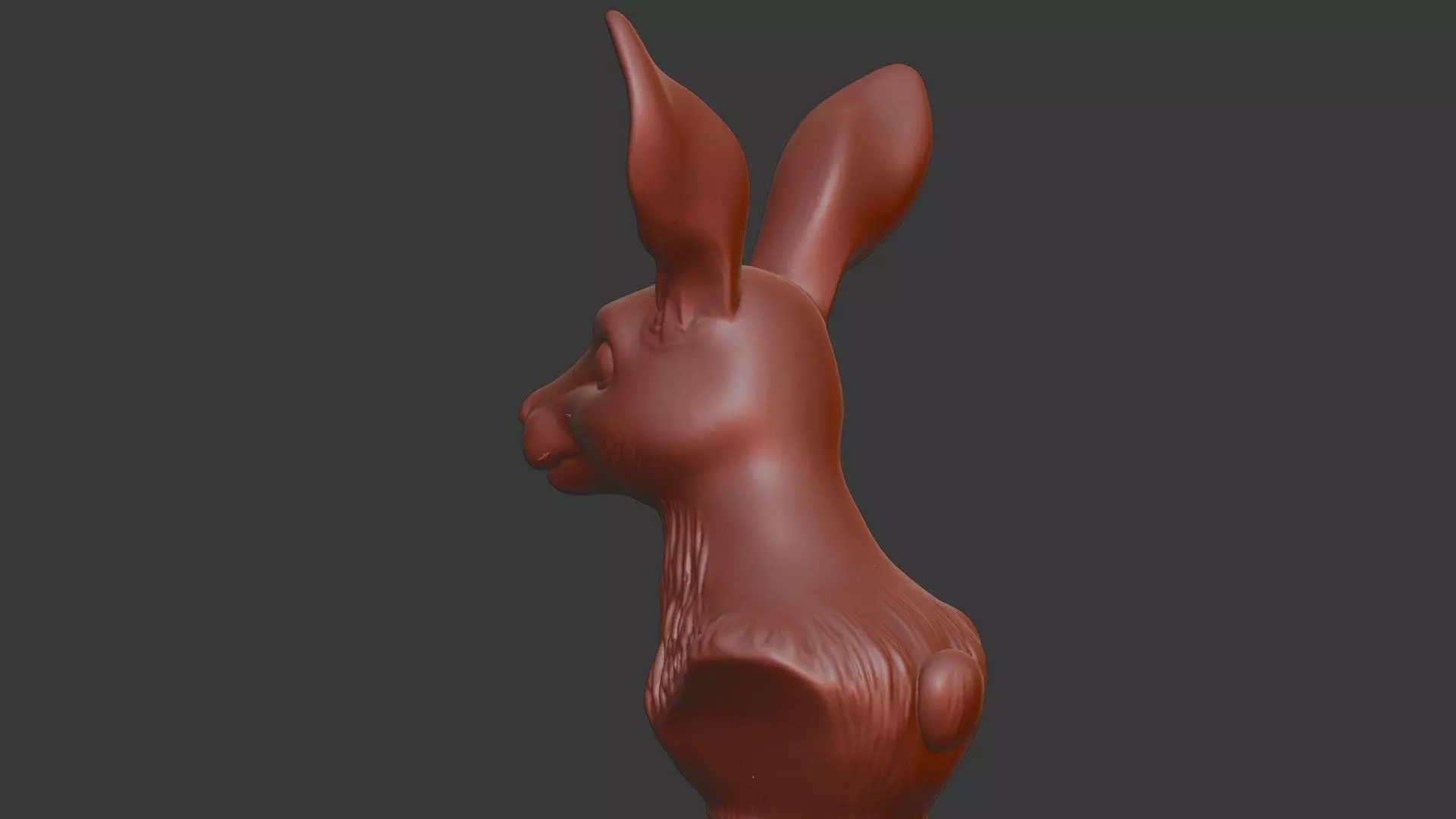Hare Head Bust 3D Model - STL Printable Wildlife Sculpture 3D print model_4