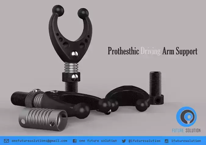 Prothesthic Driving Arm Support Free 3D model