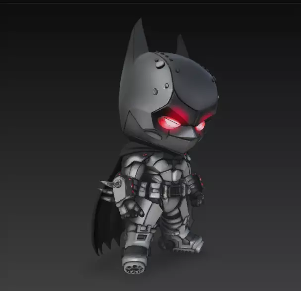 Stylized Batman Figure 3D print model_1