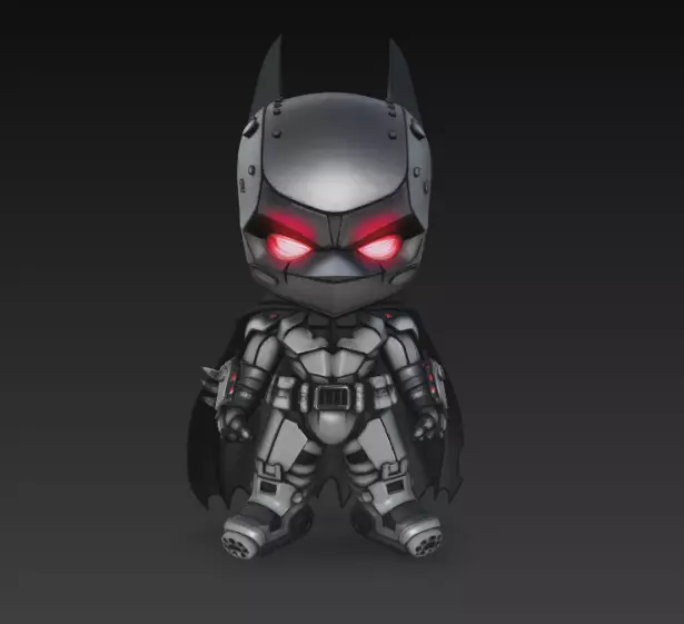 Stylized Batman Figure 3D print model_0