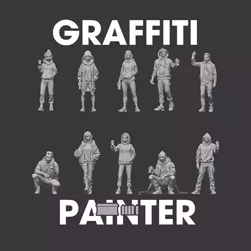 Graffiti Painter Figure 