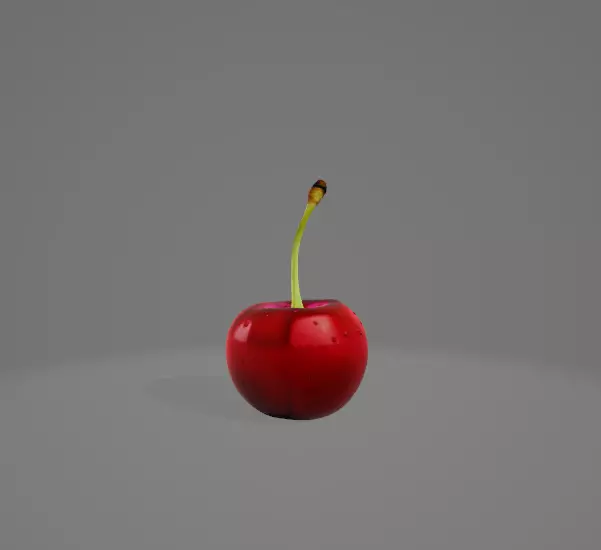Cherry Low-poly 3D model_0