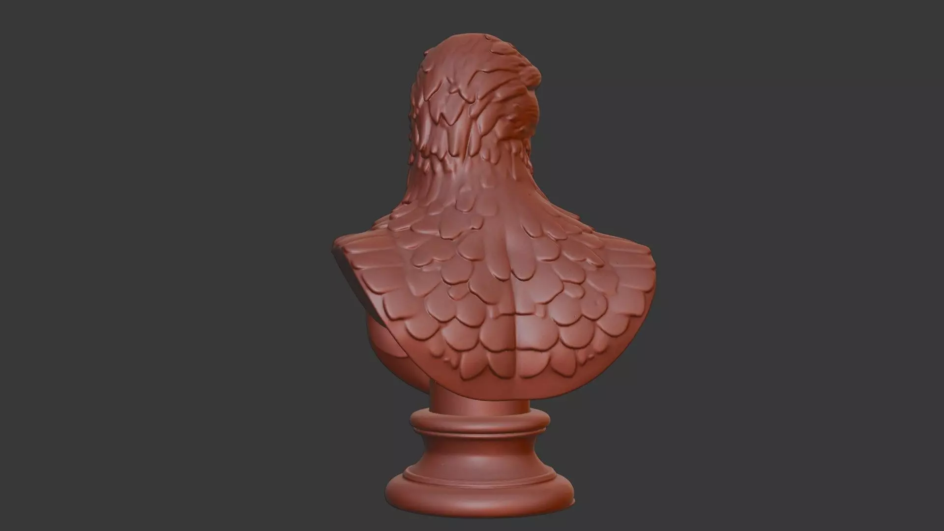 Hawk Head Bust 3D Model - STL Printable Bird of Prey Sculpture 3D print model_4
