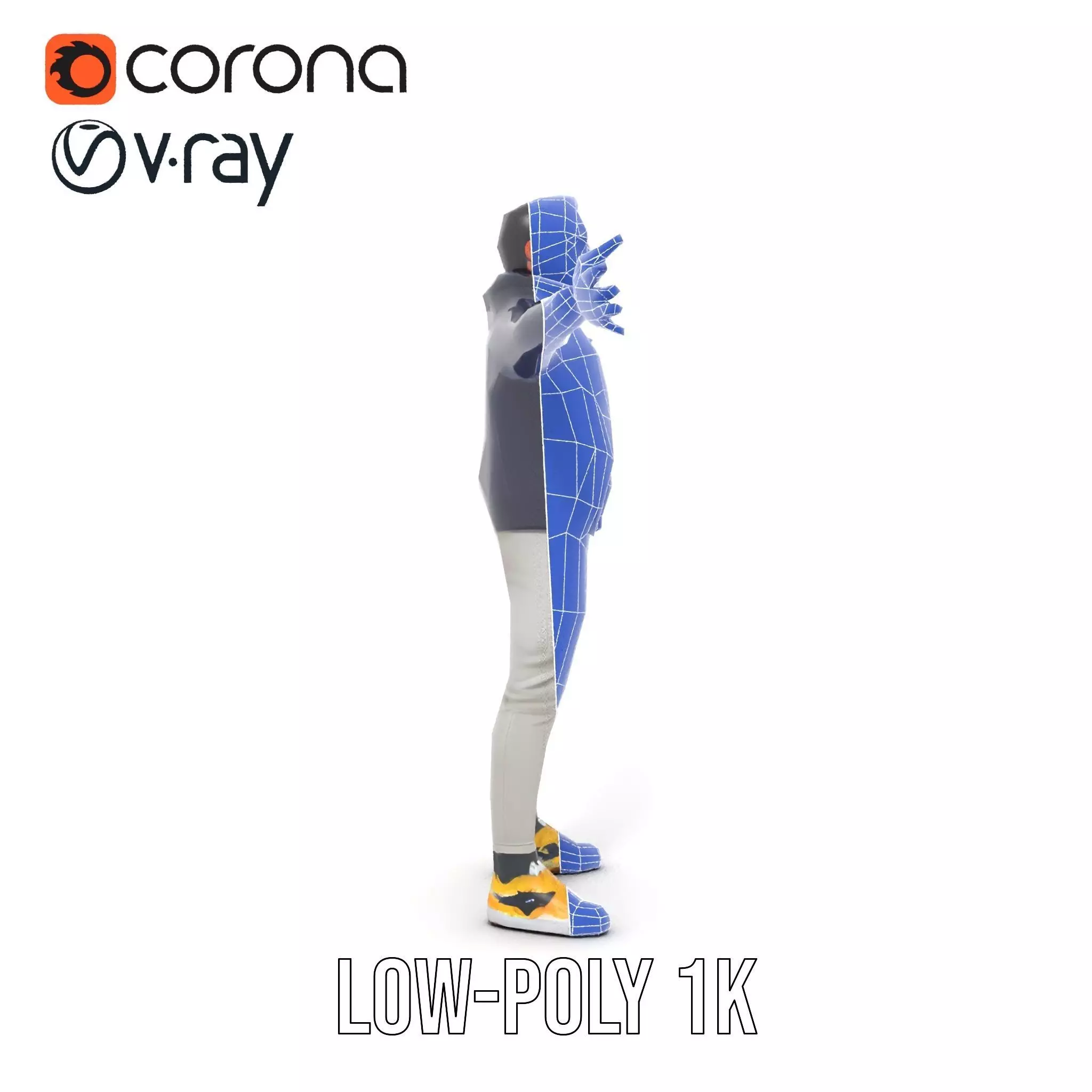 Stylish Casual Outfit model pack Low-poly 3D model_31