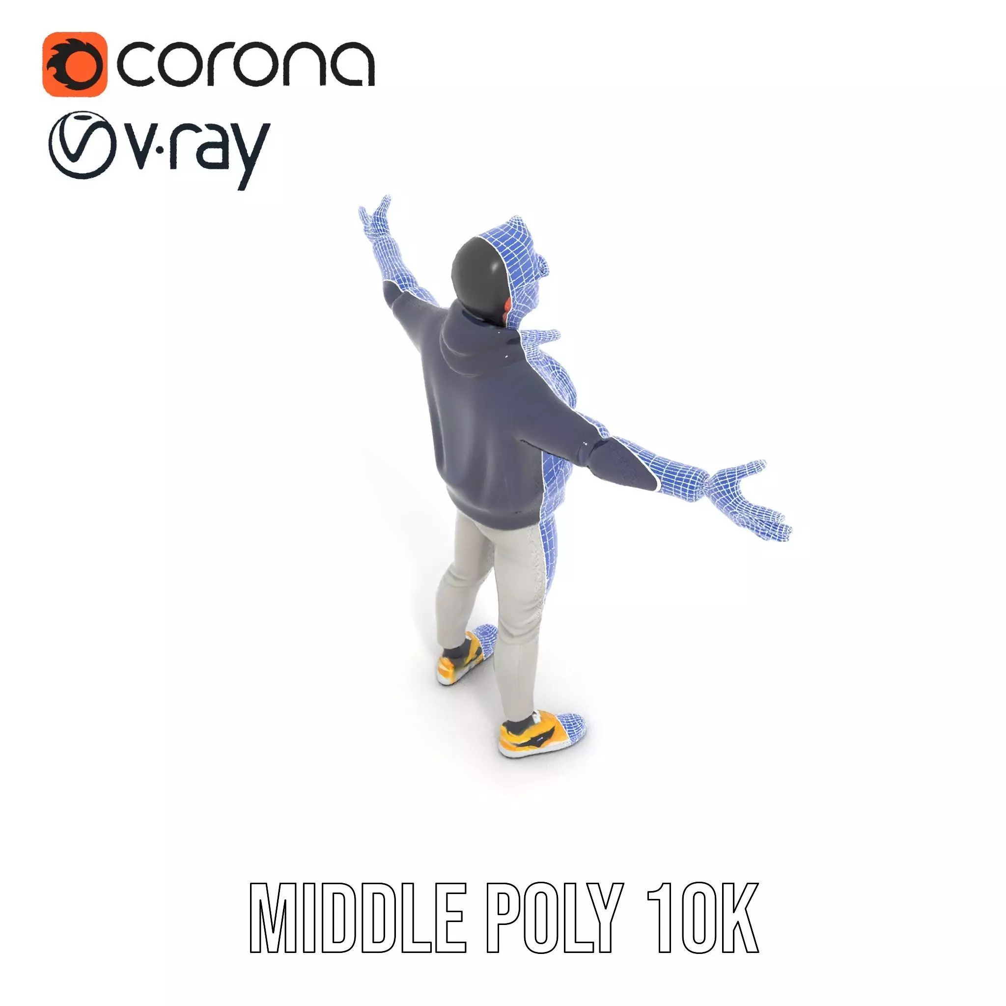 Stylish Casual Outfit model pack Low-poly 3D model_30